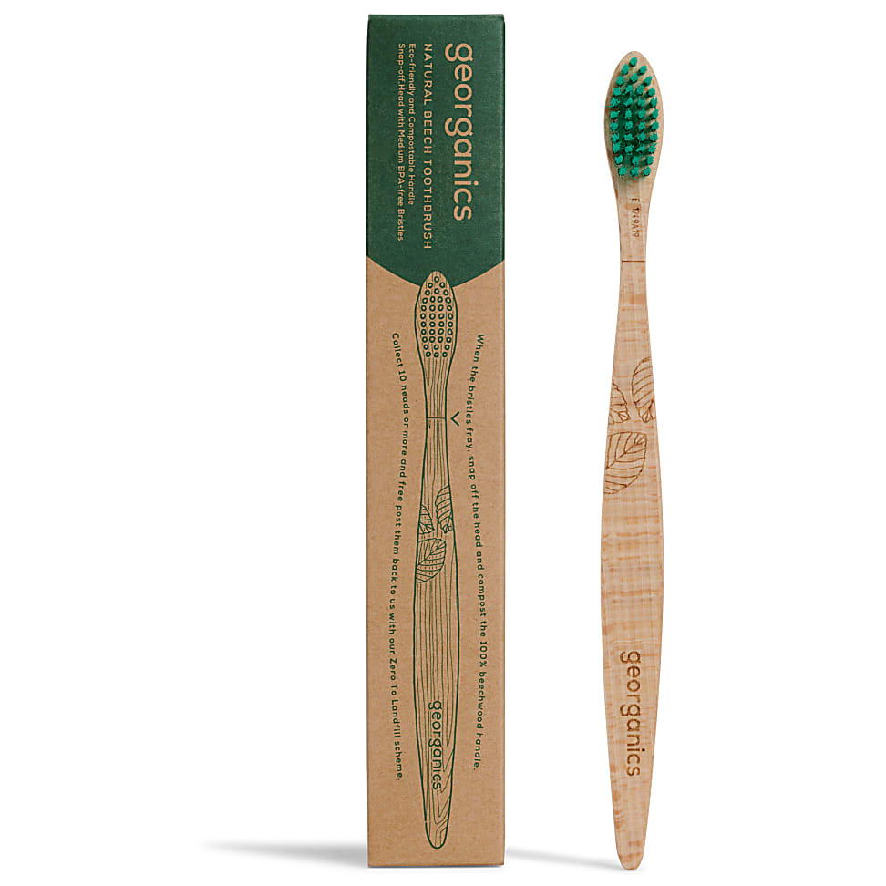 Georganics Beukenhouten Tandenborstel - Medium 5060480200524
