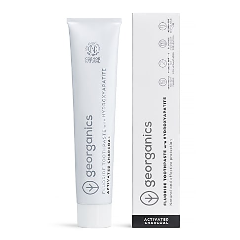 Georganics Fluoride Tandpasta met Hydroxyapatiet - Geactiveerde Houtskool