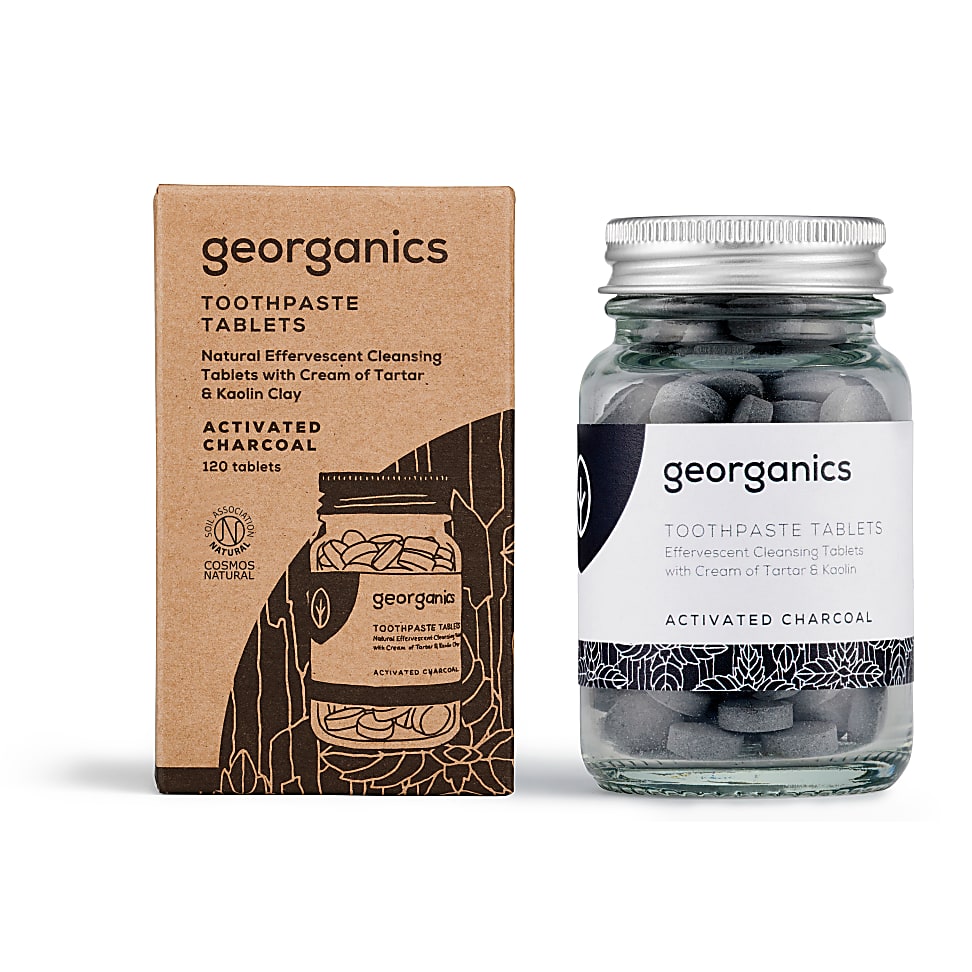 Image of Georganics Tandpasta Tabletten - Geactiveerde Houtskool