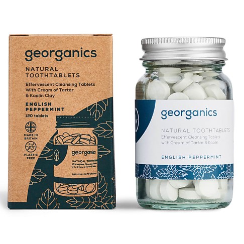 Georganics Tandpasta Tabletten - Engelse Pepermunt