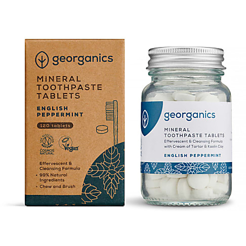 Georganics Tandpasta Tabletten - Engelse Pepermunt