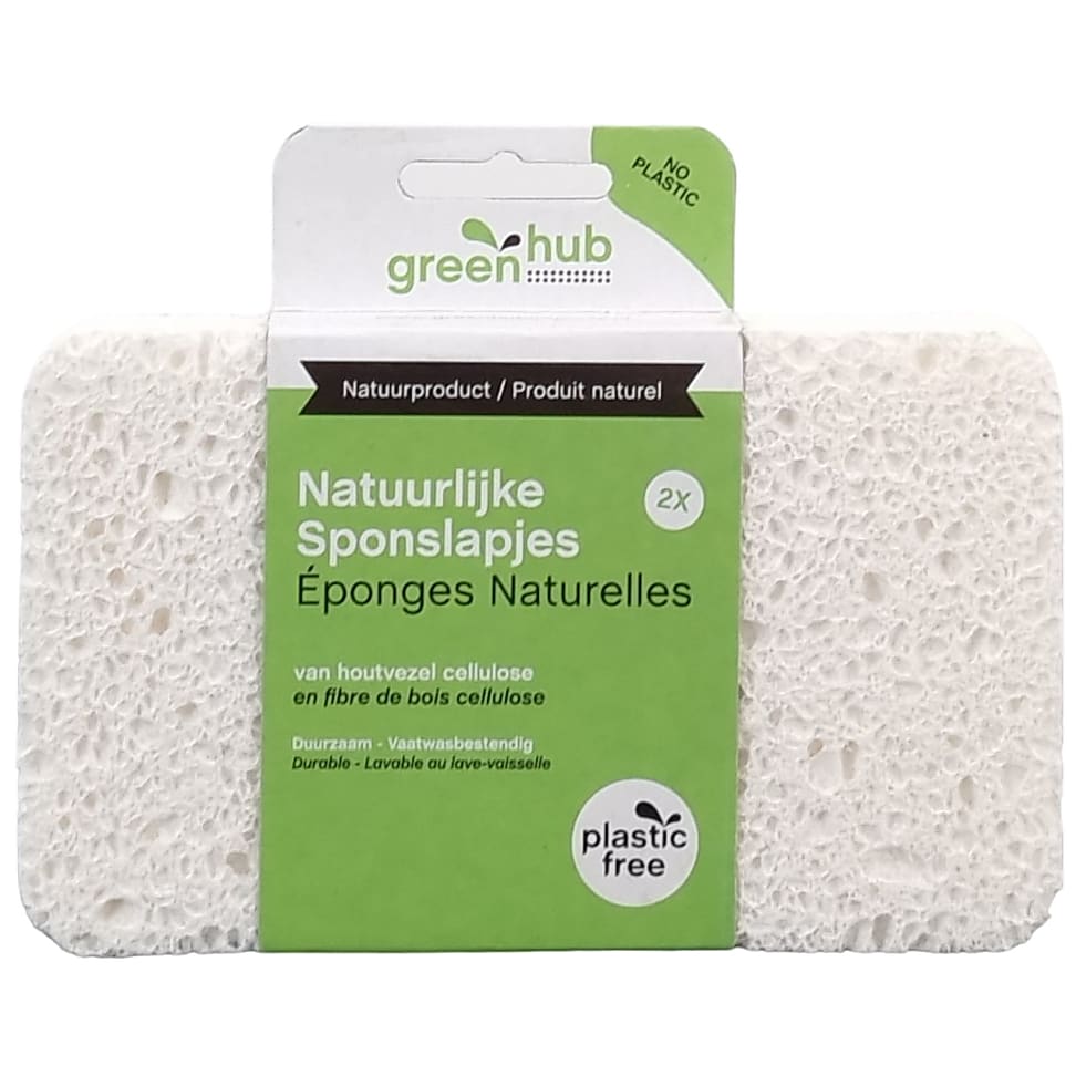 Image of Greenhub Natuurlijke Sponslapjes Plasticvrij