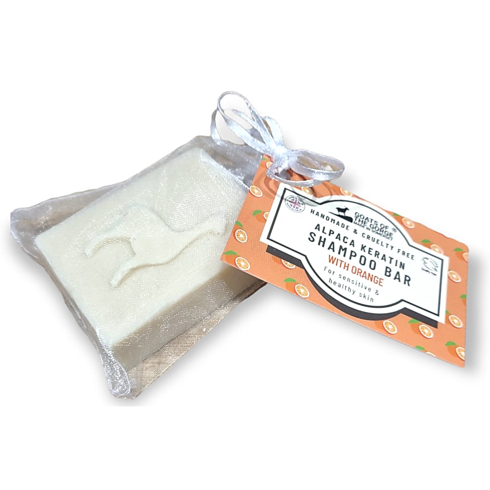 Image of Goats of the Gorge Alpaca Keratine Shampoo Bar - Sinaasappel