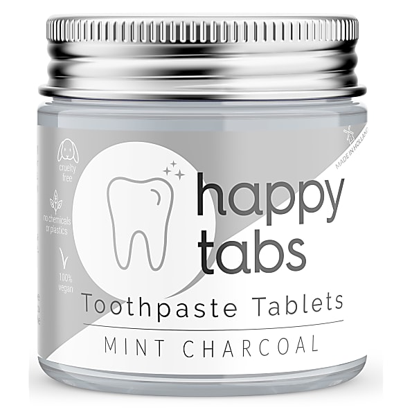 Happy Tabs Tandpasta Tabletten Houtskool fluoridevrij 8719326648514