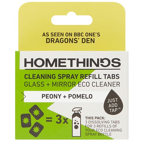 Homethings Glas- en Ruitenreiniger Eco Spray Refill 3 Tabletten