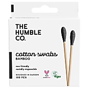 Humble Natuurlijke Wattenstaafjes - Zwart (100 pcs)