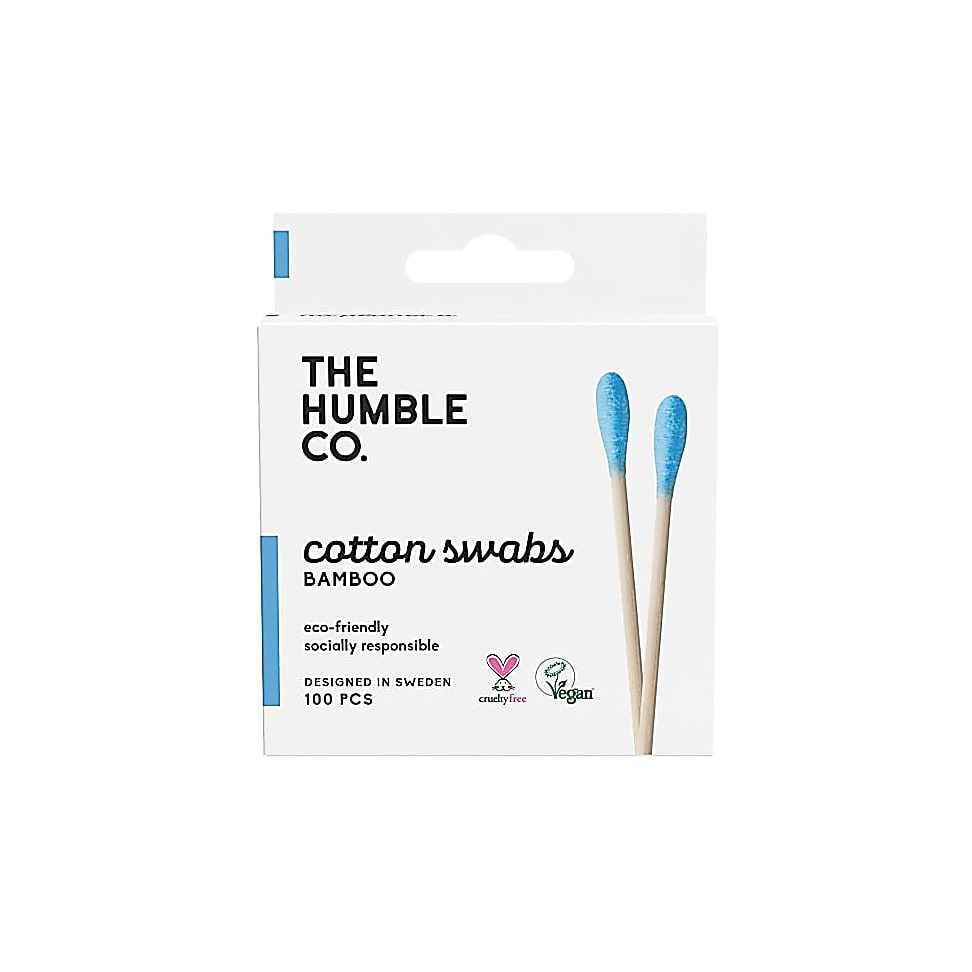 Image of Humble Natuurlijke Wattenstaafjes - Blauw 100 pcs