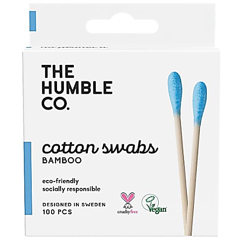 Humble Natuurlijke Wattenstaafjes - Blauw (100 pcs)