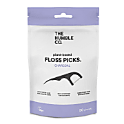 The Humble Co. Floss Picks Houtskool - 50 stuks