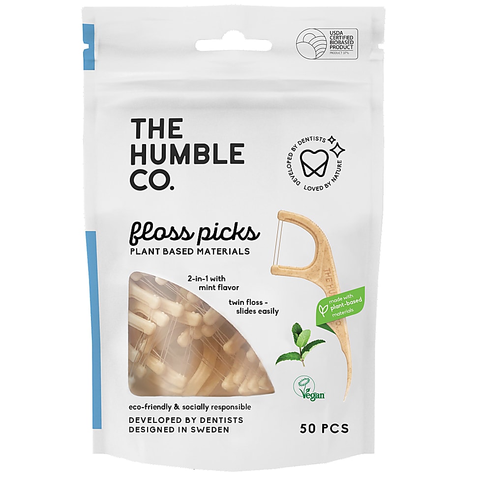 The Humble Co Humble Floss Picks Munt 50 stuks