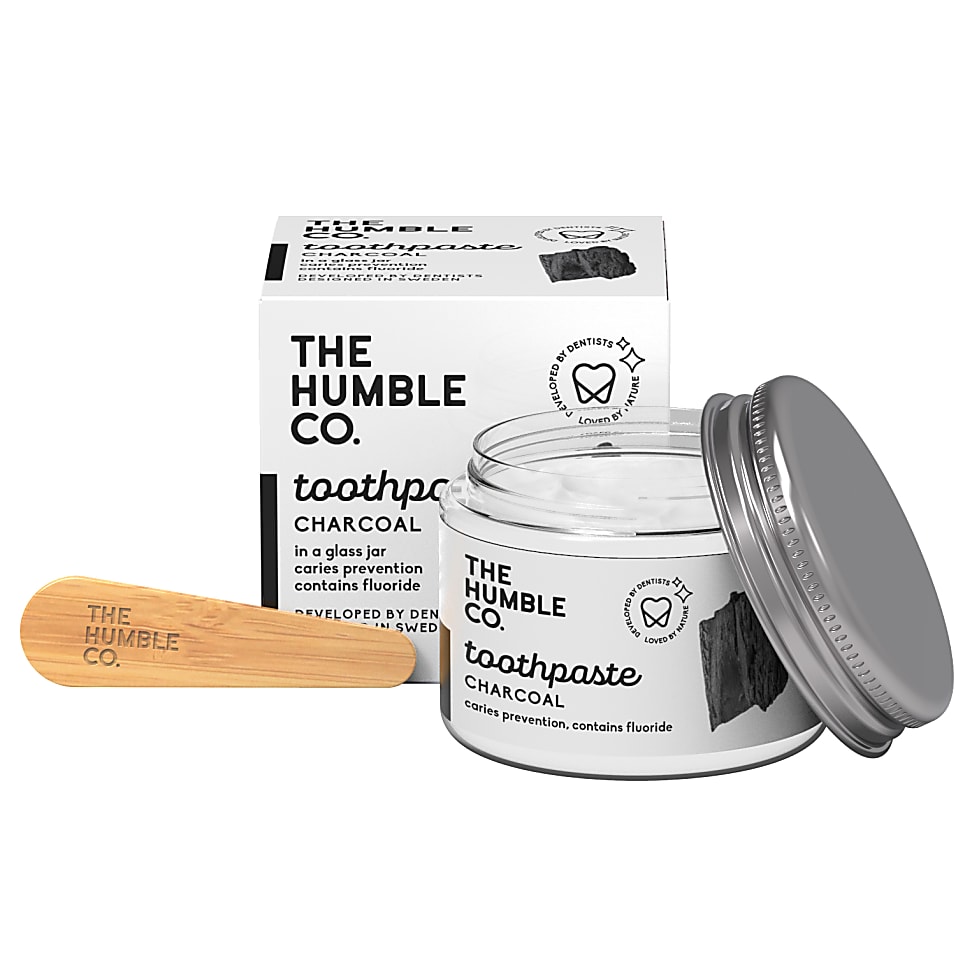 Image of The Humble Co Tandpasta Potje - Houtskool met fluoride - 50 ml
