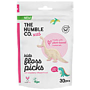 The Humble Co Floss Pick Kids Enkele draad - Aardbei (30 stuks)