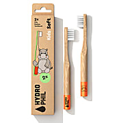 Hydrophil Bamboe Tandenborstel Kids Soft Oranje (2 stuks)