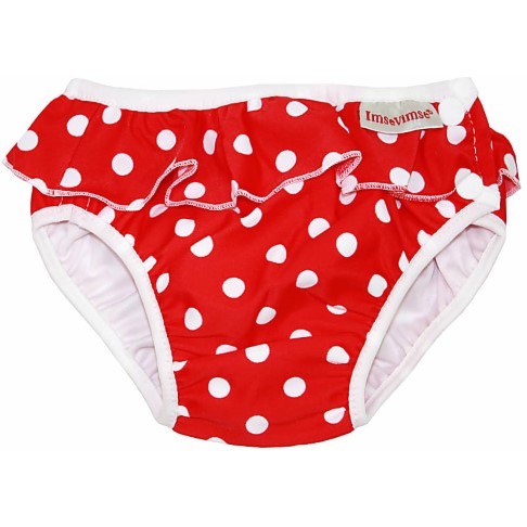 ImseVimse Zwem Luiers - Red Dots Frill