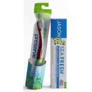 Jason Sea Fresh Antiplak & Versterkende Tandpasta met Preserve Tandenborstel