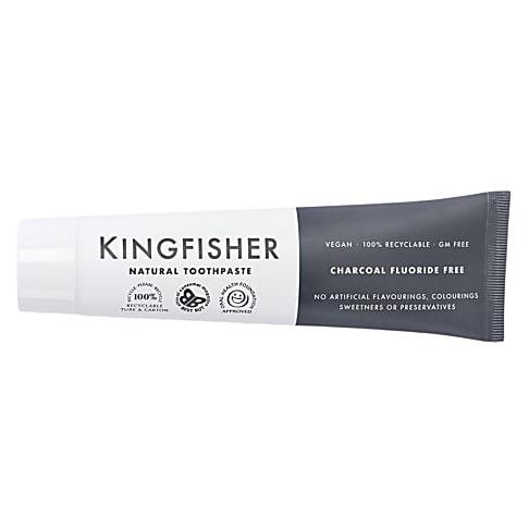 Kingfisher Naturally Whitening Tandpasta Houtskool - Fluoride Vrij
