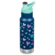 Klean Kanteen Kinder Drinkfles Classic Narrow Sportdop - Navy Hearts (355ml)