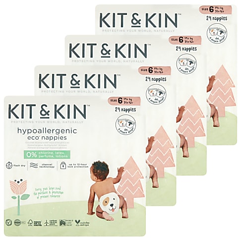 Kit & Kin Luiers Maat 6 Voordeelverpakking (4x24 stuks)