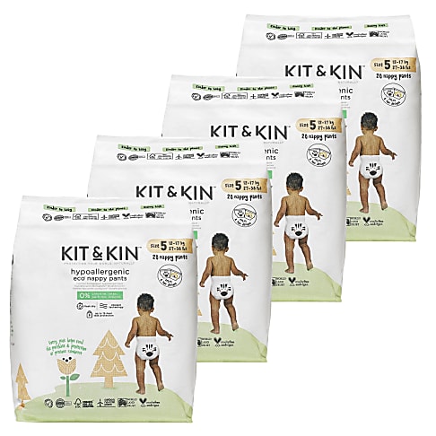 Kit & Kin Luierbroekjes Maat 5 Junior - Voordeelverpakking (4x20 stuks)