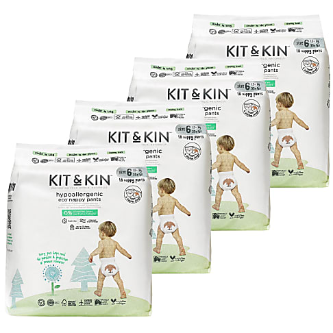 Kit & Kin Luierbroekjes Maat 6 XL - Voordeelverpakking (4x18 stuks)