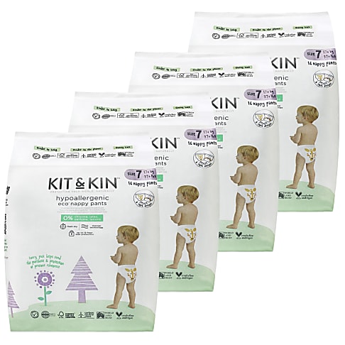 Kit & Kin Luierbroekjes Maat 7 XXL - Voordeelverpakking (4x16 stuks)
