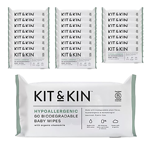 Kit & Kin Billendoekjes Voordeelverpakking (24x60 stuks)