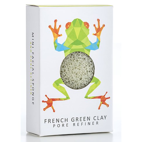 Konjac Mini Rainforest Pore Refiner French Green Clay - Tree Frog