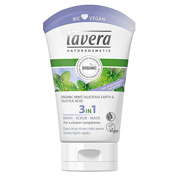 Image of Lavera 3 in 1 Wash, Scrub, Mask