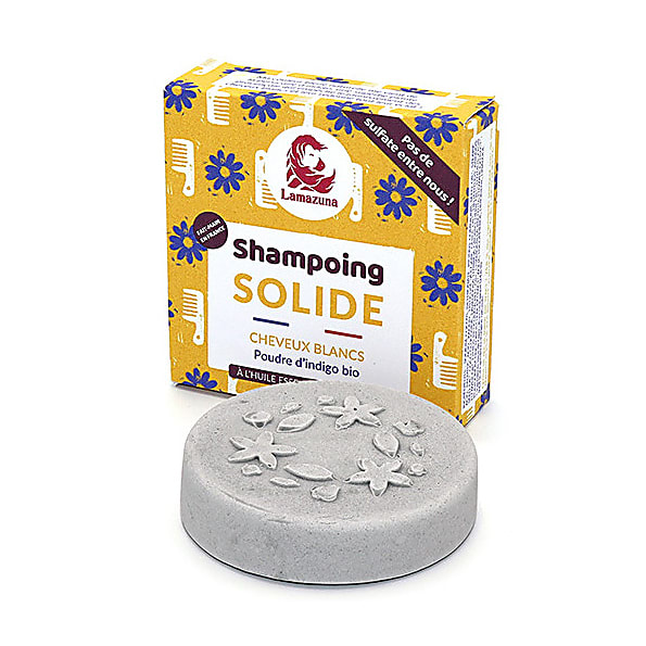 Image of Lamazuna Shampoo Blok Indigopoeder wit en geblondeerd haar