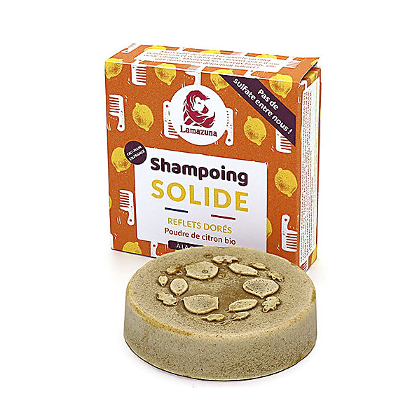 Image of Lamazuna Shampoo Blok Citroenpoeder blond tot lichtbruin haar