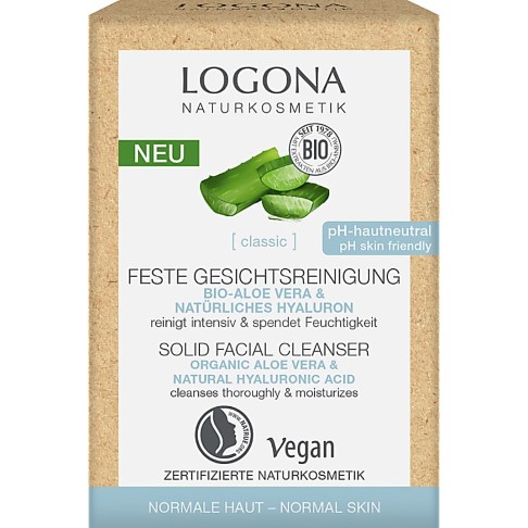 Logona Gezichtsreiniger Bar - Aloë vera & Hyaluronzuur