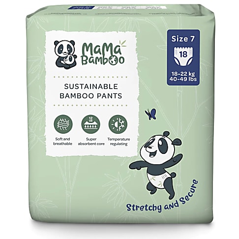 Mama Bamboo Eco Luierbroekjes - XXX-Large Plus - Maat 7+ (18 stuks)