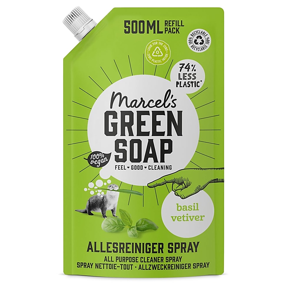 Marcel s Green Soap Marcel's Green Soap Allesreiniger Spray Basilicum & Vetiver Refill