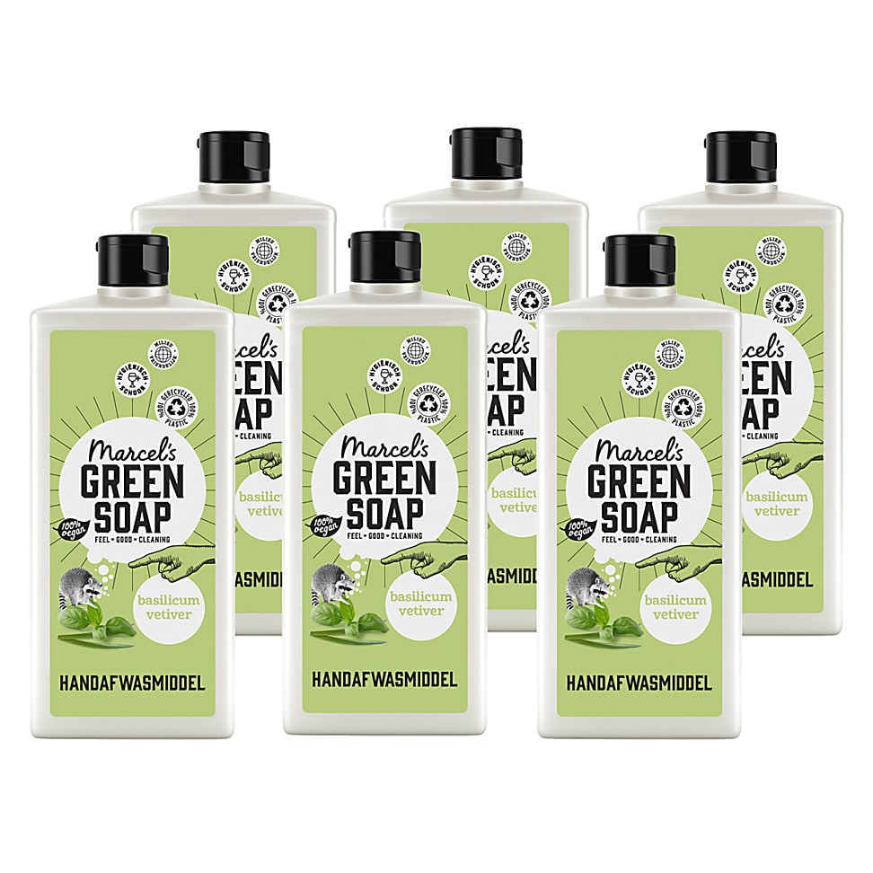 Image of Marcel's Green Soap Afwasmiddel Basilicum & Vetiver gras 6x 500ml