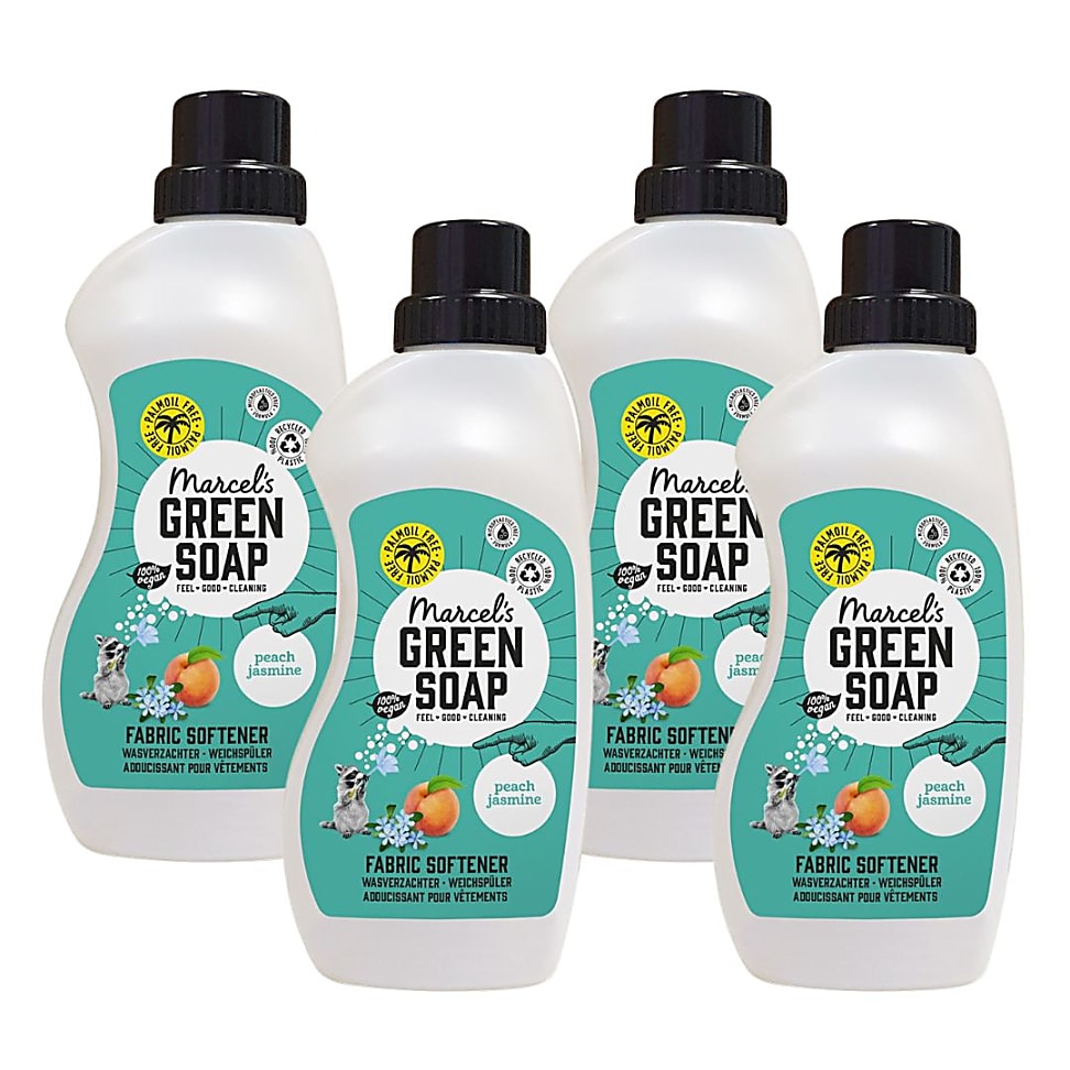 Image of Marcel's Green Soap Wasverzachter Perzik & Jasmijn Multipack x4