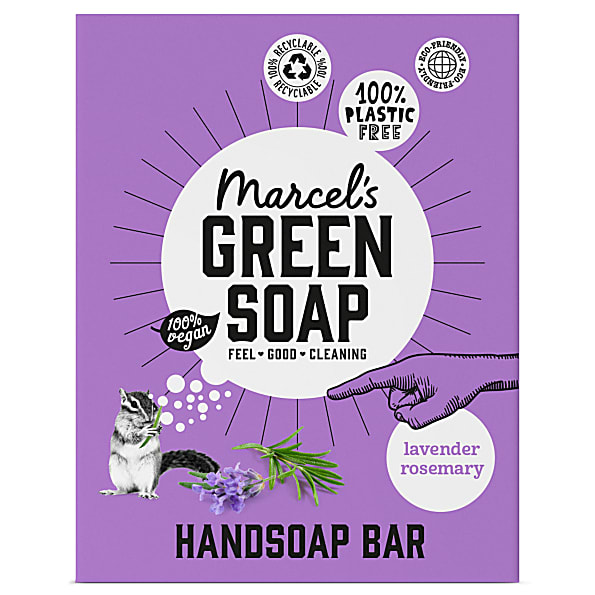 Big Green Smile Marcel's Green Soap Handzeep Bar Lavendel & Rozemarijn aanbieding