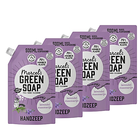 Marcel's Green Soap Handzeep Lavendel & Rozemarijn Stazak Multipack x4