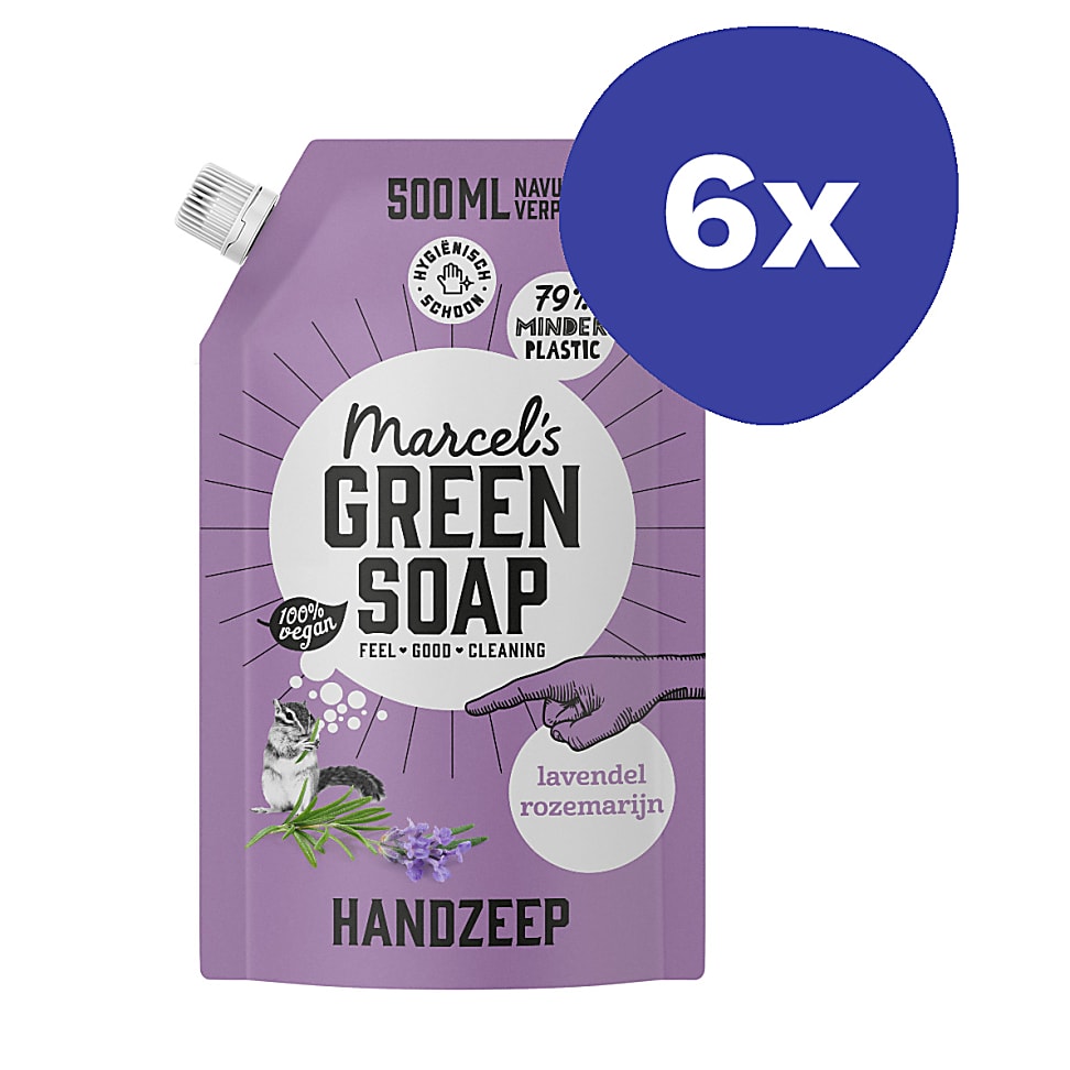 Image of Marcel's Green Soap Handzeep Lavendel & Rozemarijn Stazak 6x 500ml