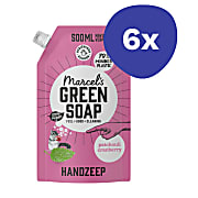 Marcel's Green Soap Handzeep Patchouli & Cranberry Navul Stazak (6x 500ml)