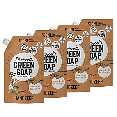 Marcel's Green Soap Handzeep Sandelhout & Kardemom Stazak Multipack x4