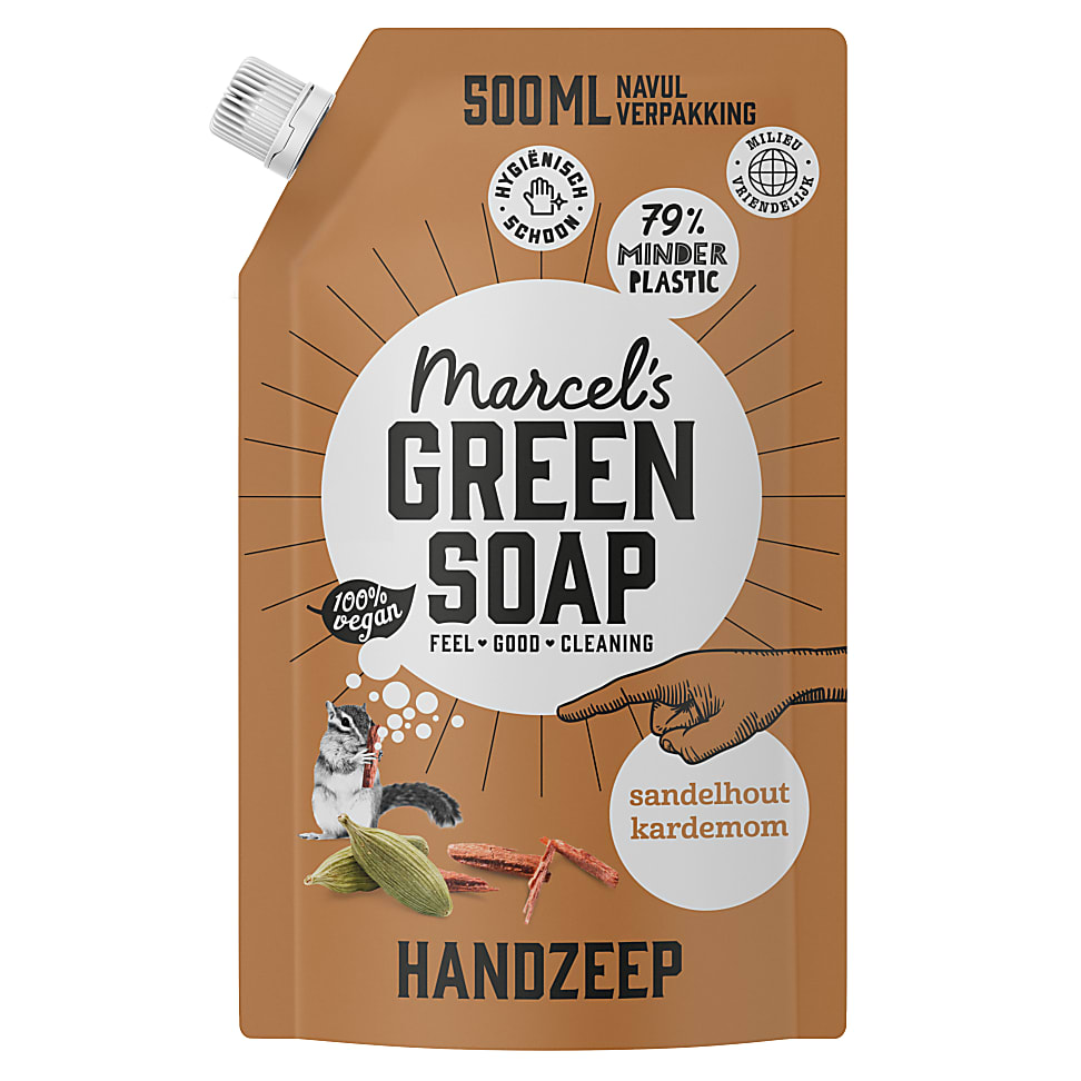 Image of Marcel's Green Soap Handzeep Sandelhout & Kardemom Navul Stazak 500ml