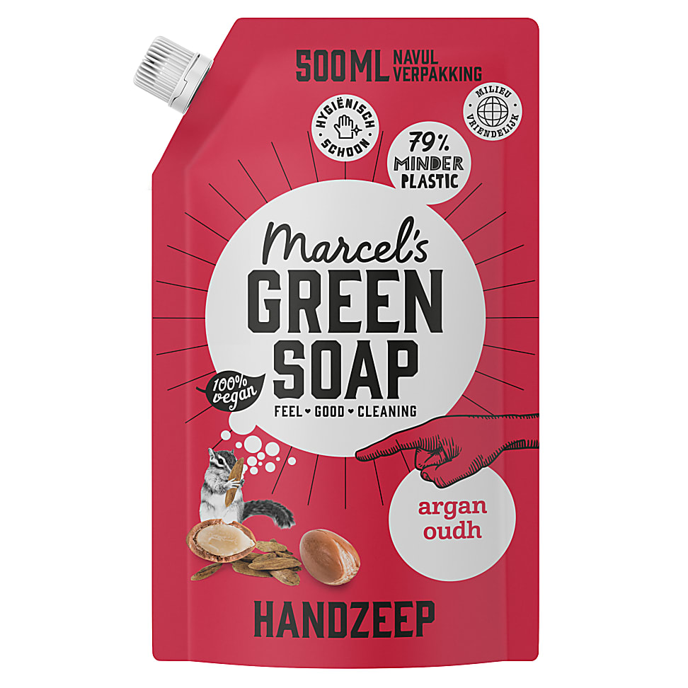 Image of Marcel's Green Soap Handzeep Argan & Oudh Refill Stazak 500ML