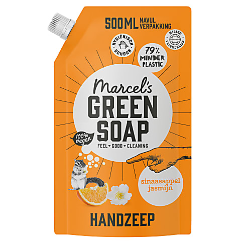 Marcel's Green Soap Handzeep Sinaasappel & Jasmijn Stazak 500ml