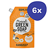 Marcel's Green Soap Handzeep Sinaasappel & Jasmijn Stazak (6x 500ml)