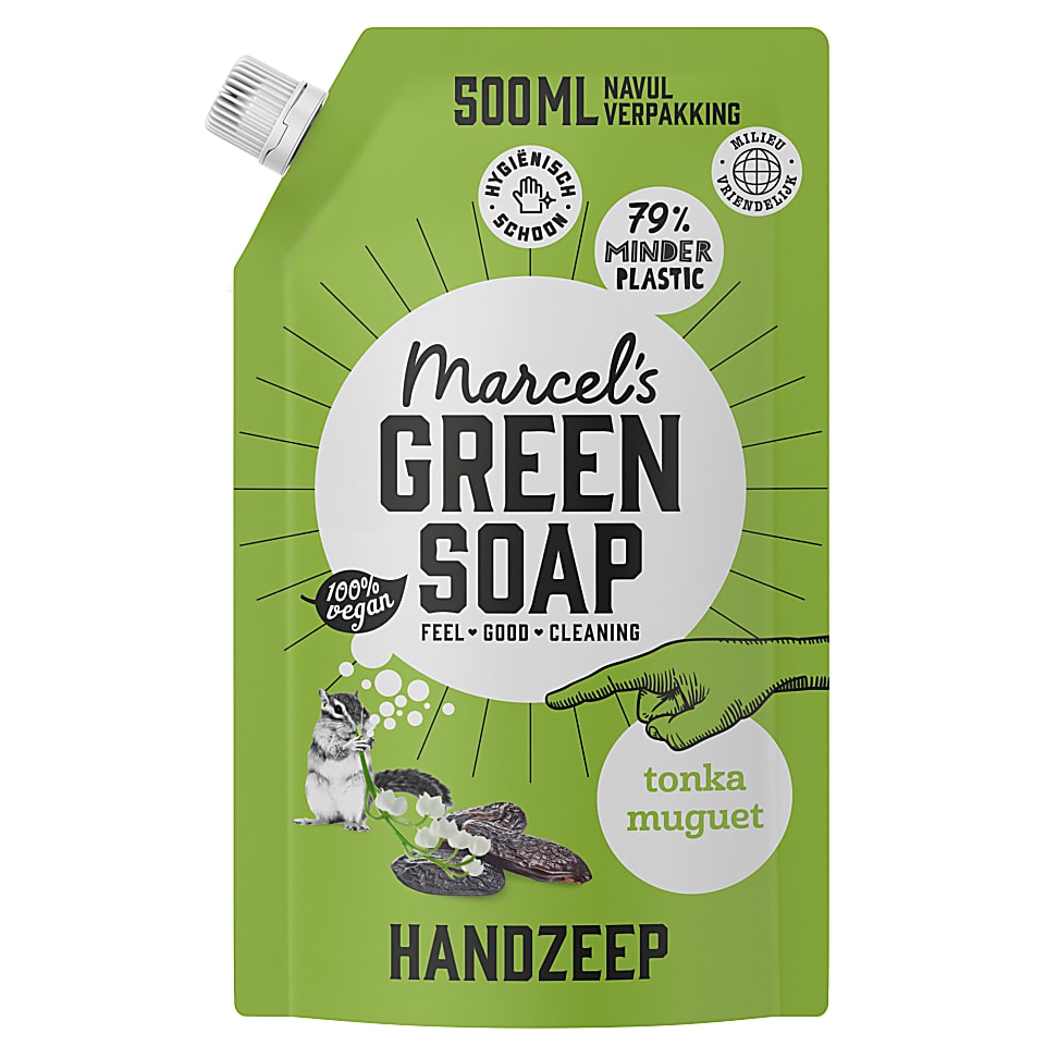 Image of Marcel's Green Soap Handzeep Tonka & Muguet Refill Stazak 500ML