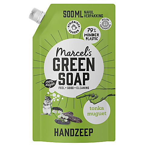 Marcel's Green Soap Handzeep Tonka & Muguet Refill Stazak 500ML