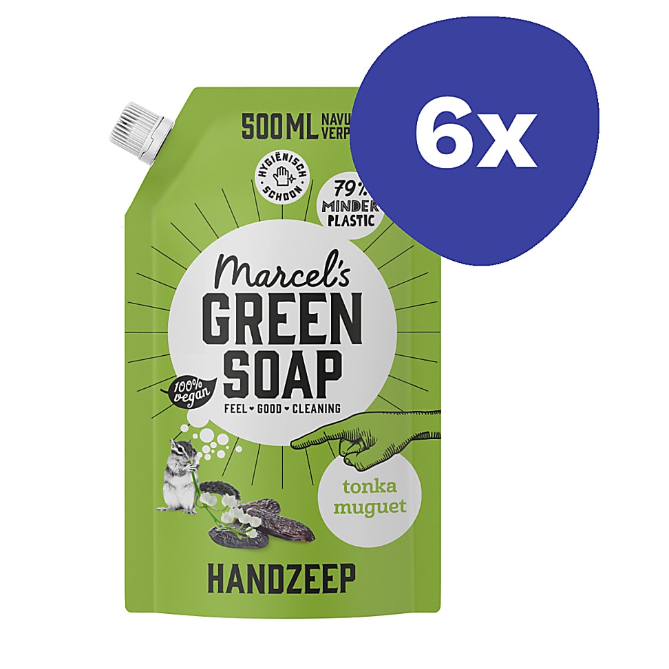 Image of Marcel's Green Soap Handzeep Tonka & Muguet Refill Stazak 6x 500ml