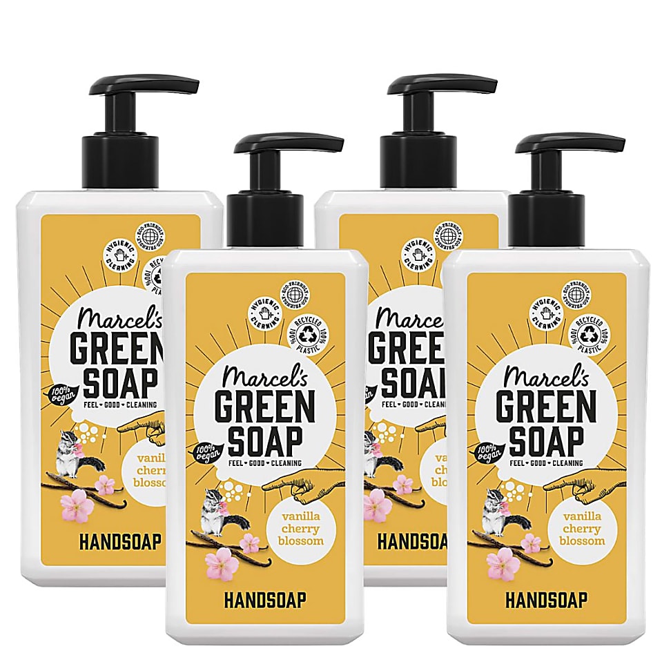 Image of Marcel's Green Soap Handzeep Vanille & Kersenbloesem Multipack x4