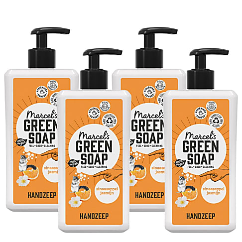 Marcel's Green Soap Handzeep Sinaasappel & Jasmijn Multipack x4