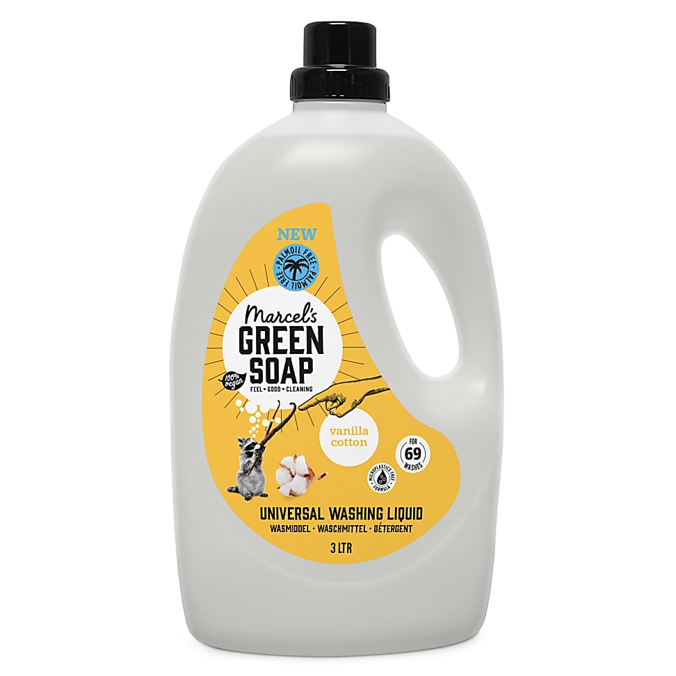 Big Green Smile Marcel's Green Soap Wasmiddel Vanille & Katoen 3L aanbieding
